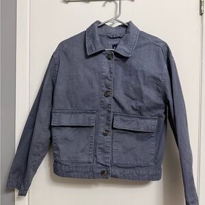 GAP Women's Utility Jacket in Slate Blue